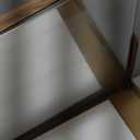 LOAAO 24X32 Inch Bathroom Mirror with Wood Grain Colored Metal Frame, Rounded Rectangle Metal Framed Bathroom Mirror, Anti-Rust, Hangs Horizontally or Vertically