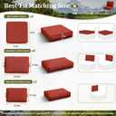 14 Pcs Outdoor Cushion Slipcovers All-Weather Patio Cushion Covers, Replacement Waterproof with Zipper for Patio Furniture, Sectional Couch 3 Sizes, Covers Only