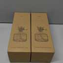 Tuanse 2 Pcs Chamber Oil Lamp for Indoor Use, Classic Kerosene Lamp, Vintage Oil Lanterns, Decorative Hurricane Lantern with Adjustable Fire Wick for Farmhouse Tabletop Decor, 13 in(Clear, Black)