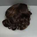 Premium Synthetic Lace Front Wig 1112 Inch Natural Curly Wig with Middle Part, Small Lace Front, Heat Resistant & Easy Care, 195g, 33/27 Auburn Blonde Blend