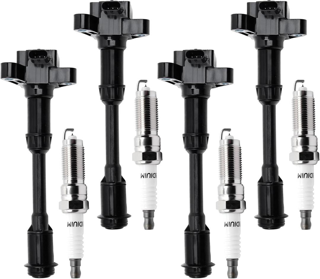 UF674 Set of 4 Ignition Coils Iridium Spark Plugs Fit for 2014-2016 Fiesta 2013-2016 Escape 2013-2014 Fusion 2014-2016 Transit Connect Replaces BM5Z12029B, 1832313, 5C1887