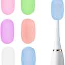 6 Pcs Toothbrush Covers Toothbrush Covers CapsReplaceable Electric Toothbrush Head Cover Silicone Toothbrush Protector Cap for Household Travel, Bathroom, GymCamping