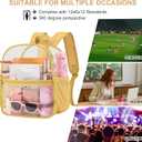 Oraben Clear Backpack for Stadium Events, Stadium Approved 12 x 6 x 11, Small Clear Backpack for Concerts School Works, Fast Security Check, Waterproof PVC, Adjustable Straps, Women Men