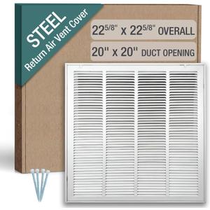 Hoovate Return Air Grille HVAC Vent Cover for 20 x 20 Inch Duct Opening