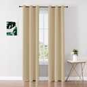 ChrisDowa Blackout Curtains 72 inches Long for Bedroom - 2 Panels Set Grommet Thermal Insulated Room Darkening Curtains for Living Room (Biscotti Beige, 42 x 72 Inch)