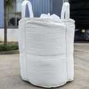 10Pcs Circular FIBC Bulk Bag,1.5 Ton Bag, Ø37.4" x 39.4"H,3300lbs SWL Safty Factor 3:1,Woven Polypropylene Bags,Double Hanging,Duffle Top Flat X-Bottom Support, X-Large