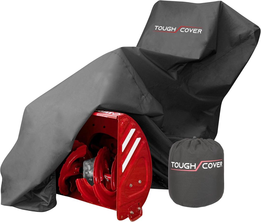 Tough Cover Snow Blower Cover - 600D Snowblower Covers Waterproof Outdoor, Heavy Duty Snow Thrower Cover Universal Fit for EGO, Honda, Ariens, Ryobi, Troy Bilt, Snow Joe, Toro, and PowerSmart (Premium - Black)