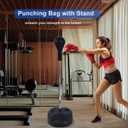 Stiatu Punching Bag with Stand, Heavy Boxing Bag Height Adjustable Reflex Bar and Speed Punching Bag for Adults & Youth, Home Gym Training Equipment for MMA Fitness Stress Relief, Pro