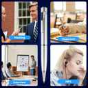 64GB Voice Recorder with Playback: Digital Recording Device with Intelligent Noise Reduction for Meetings | Lectures | Course - Portable Audio Recorder for Student | Workplace Use (Silver)