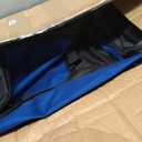 Amazon Basics 35-Inch Large Rolling Duffel Bag for Travel with Wheels and Handle, Durable Ripstop Polyester, 2 Layers of Space, Multiple Interior and Exterior Pockets, Blue