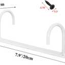 MOCOUM Under Cabinet Mug Rack, Rustic Mug Organizer Rack Cup Holder Under Shelf 12 Hanging Hooks Rack for Mugs, Coffee Cups and Kitchen Utensils Display (White-3 Pack-12 Hooks)