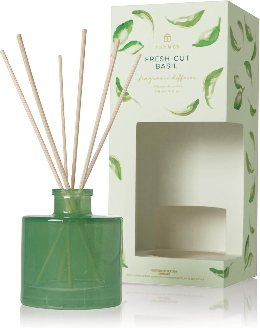 Thymes Petite Reed Diffuser - 4 Fl Oz - Fresh-Cut Basil
