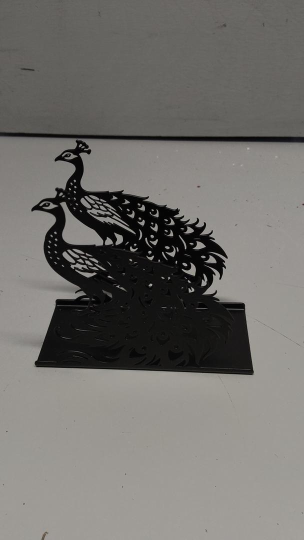 Decorative Black Metal Napkin Holder for Table, Standing Napkin Holder for Home Kitchen Restaurant Picnic Party Coffee Bar Dining Room