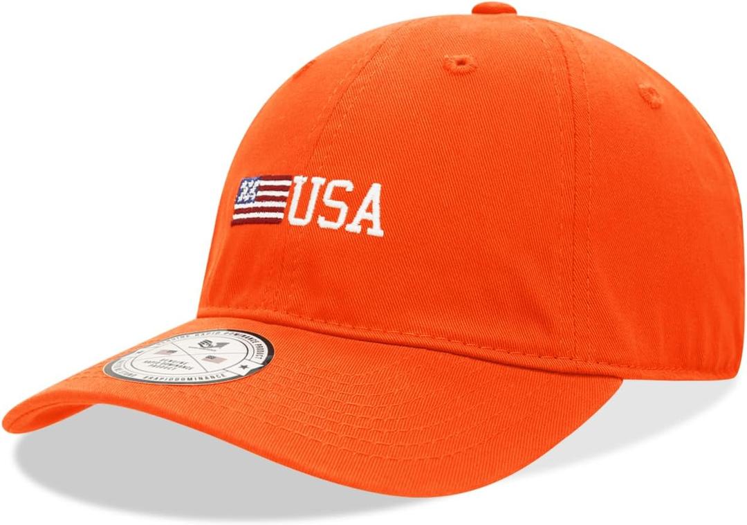 Rapiddominance Standard Relaxed Embroidered Caps, Orange