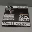 20-Pack Peel and Stick Floor Tiles Vinyl Floor 12 x 12 inch Self Adhesive Waterproof Flooring Planks DIY for Bathroom, Kitchen, Living Room, RV, Cover 20 Sq. Ft, Dark Grey Marble