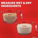 Pyrex Essentials (3-Pack) Glass Measuring Cups Set, (1, 2 & 4 Cup) Measuring Cups For Prepping, Baking and Cooking, Preheated Oven, Dishwasher, Freezer, and Microwave Safe