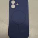 Miracase Magnetic for iPhone 17 Case, Compatible with MagSafe, Integrated Silicone Camera Control Cover, 3.0mm Thicken Shockproof Drop Protection Phone Case for 17, Glass Blue