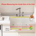 iPEGTOP Sink Rack for Bottom of Sink, Stainless Steel Sink Protector 28-3/4" x 15-3/4" with Rear Drain, Sink Grid Grate with Hole Cover for Kitchen Sink Single Bowl, One-Piece