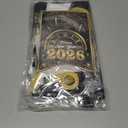 New Years Decorations 2026,Happy New Years Eve Party Supplies Gold and Black Nye Party Decorations With Backdrop Door Banner Hanging Swirls Honeycomb Balloon