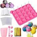 Cake Pop Mold - 20 Cavity Silicone Cake Pop Mold with Cake Pop Gift Bags and Decorating Pen, Awesome Baking Gifts for Beginners and Kids