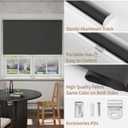 MYshade Blackout Cordless Roller Shades, Room Darkening Free-Stop Roll Up Blinds for Windows, Pull Down Blocking Blind for Home and Office, Easy to Install, 29" W X 72" H, Black