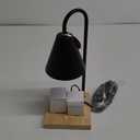 Candle Warmer Lamp, Dimmable Candle Warmer Lamp for Jar Candles, Electric Candle Warmer Lamp with Timer 2H/4H/8H Nightstand Lamp for Bedroom (2 Wax Warmer Bulbs) (Wood)