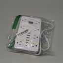 Power Strip with USB,Surge Protector Flat Plug with 8 Widely Spaced Outlets and 6 USB Ports(1 USB C), 5ft Extension Cord Wall Mountable Phone Tablet Laptop Computer Multiple Devices (White)