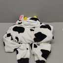 Snug Fit Unisex Adult Onesie Pajamas, Flannel Cosplay Animal One Piece Halloween Costume Sleepwear Homewear (Cow, XS) 