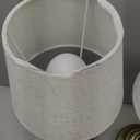 2 Pack Cordless Table Lamp, Rechargeable Desk Lamp with Fabric Shade, Battery Operated Lamp 3 Color Stepless Dimming, Small Touch Bedside Lamp Home Decor for Dining, Counter (Brushed Gold)