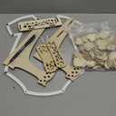 Fonder Mols Onesie Shaped Baby Shower Guest Book for Baby in Bloom Decorations, Wooden Guestbook Alternatives Gender Reveal Decorations Table Centerpiece Arrangement Display for 80 Guests