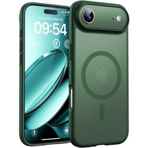 TOCOL for iPhone Air Case, Compatible with Magsafe Charger, Full Camera Protection, Drop Protection, Translucent Matte Phone Case for iPhone 17 Air 6.5 inch (Alpine Green)