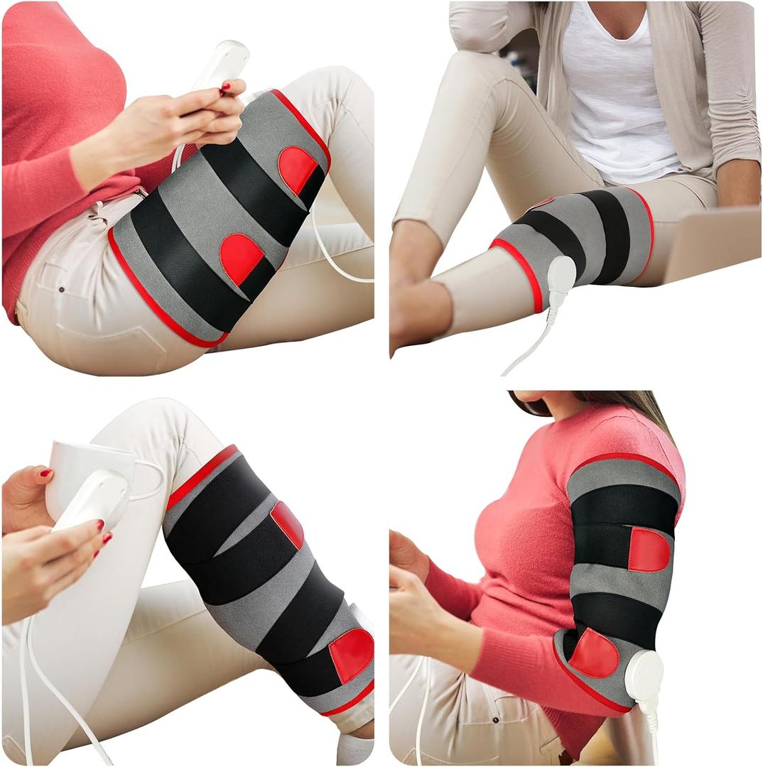 Comfytemp Leg Heating Pad, FSA Eligible Items Only List Wearable Heat Pad for Leg and Calf, HSA Electric Heat Wrap for Knee/Arm/Hamstring Soothing Warmth, Birthday Gifts for Women Wife Mom Her (S/M)