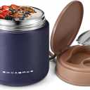 15.2oz Kids Thermo for Hot Food  Vacuum Insulated Food Jar with 316 Stainless Steel Interior, Leakproof Wide Mouth Soup Thermos for School Lunch (Navy)