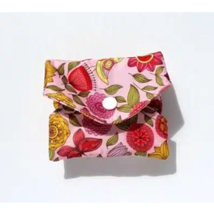 wegreeco Reusable Menstrual Pads - Reusable Sanitary Pads | Reusable Panty Liners | Soft Cloth Menstrual Pads - 6 Pack with 1 Cloth Mini Wet Bag (S, Cherry Blossoms)