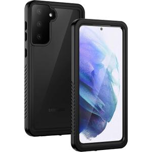 Lanhiem for Samsung Galaxy S21 Case, IP68 Waterproof Dustproof Case with Built-in Screen Protector, Rugged Full Body Shockproof Protective Phone Cover for Galaxy S21 5G 6.2 Inch, Black