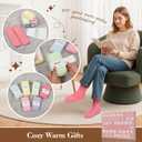 MARTIZA Womens Fuzzy Socks,6 Pairs Cozy Plush Fluffy Slipper Warm Soft Sleep Socks for Women Men Gifts
