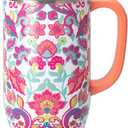 Swig Life 40oz Mega Mug, 40oz Tumbler with Handle and Straw, Extra Large Insulated Tumblers, Cup Holder Friendly Travel Mug (Flourish)