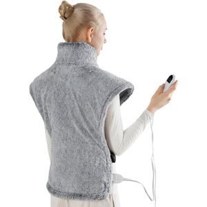 Bedsure Heating Pad for Back Pain Relief - Father's Day & Birthday Gifts for Women Men Moms, FSA HSA Eligible, Electric Heated Pad for Neck and Shoulders, ETL Certified, Extra Large 24"x33", Grey (02 - Grey)