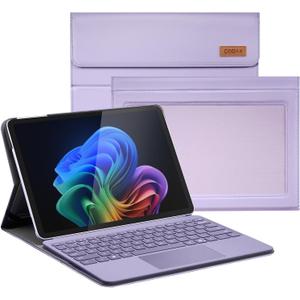 CoBak Case for Microsoft Surface Pro 12" (2025), Premium Business Cover with Multi-Angle Stand, Embedded Stylus Holder, Keyboard Support & Built-in Organizer  Tailored for Professionals,Violet