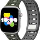 Magnetic Silicone Sport Band for Apple Watch Ultra 1/2/3, Series 4-11 & SE, Adjustable Secure Fit 38mm-49mm for Men and Women