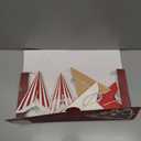 SUNBEAUTY Paper Stars Christmas Party Decorations, 5PCS 6-Pointed Paper Star Hanging Decoration Set Holiday Decor Stars Shape Landerne for Birthday Party Tree Xmas Home Decor