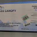 H2Pro 48x18 Glass Canopy 2 Piece Set for 75/90/110 Gallon Aquarium Fish Tank (22.08 x 16.57 x 0.16in)