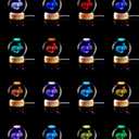 3D Crystal Ball Lamp with Lifelike LED Rabbit, 16 Color Changing Light, Dimmable Remote Control