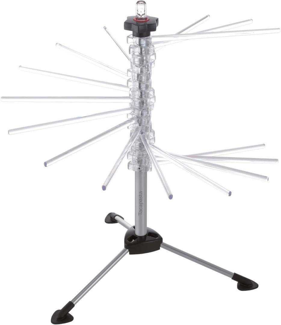 MARCATO Atlas Pasta Drying Rack, Tacapasta, Made in Italy, Steel and Polycarbonate, Collapsible, Clear