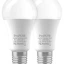 Radar Motion Sensor Light Bulbs, A19 12W (100 Watt Equivalent) Daylight E26 Outdoor Auto on/Off Motion Detector Lights for Outside, Porch, Garage, Driveway, Patio, (1100LM, 2-Pack)