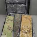 WLIVE Tall Dresser for Bedroom, 7 Drawer Dressers & Chests of Drawers, Fabric Dresser for Closet, Living Room, Night Stand with Metal Frame, Storage Tower with Fabric Bins, Wood Top, Floral Painted