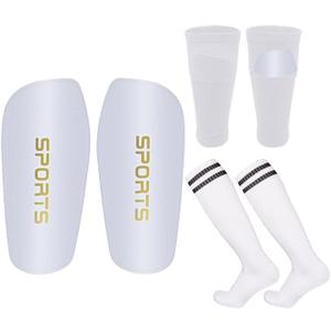 Soccer Shin Guards for Kids Youth Adults - Shin Pads and Sleeves Set with Optimized Insert Pocket for Boys Girls Men Women for Football Games - Protective Soccer Equipment(3 in 1)