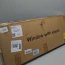 New Breathable RV Window for Rainy Days, 35" x 12" Tinted RV Window with Net Screen and Trim Ring, Fit for 2" Thickness Wall, DOT Approved, Small Opening Angle for Anti-Theft