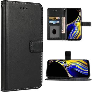 Compatible with Samsung Galaxy Note 9 Wallet Case Wrist Strap Lanyard Leather Flip Cover Card Holder Cell Phone Cases for Galaxies Gaxaly Glaxay Note9 Not S9 Women Black