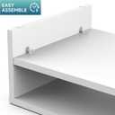FITUEYES Monitor Stand - 2 Tier Computer Monitor Riser with 21.3 Inch Shelf, Wood Desktop Stand for Laptop Computer Screen, Desk Organization, Office Supplies